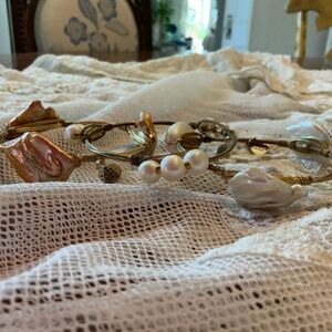 BOURBON AND BOWTIES PEARL BANGLE BRACELETS 3